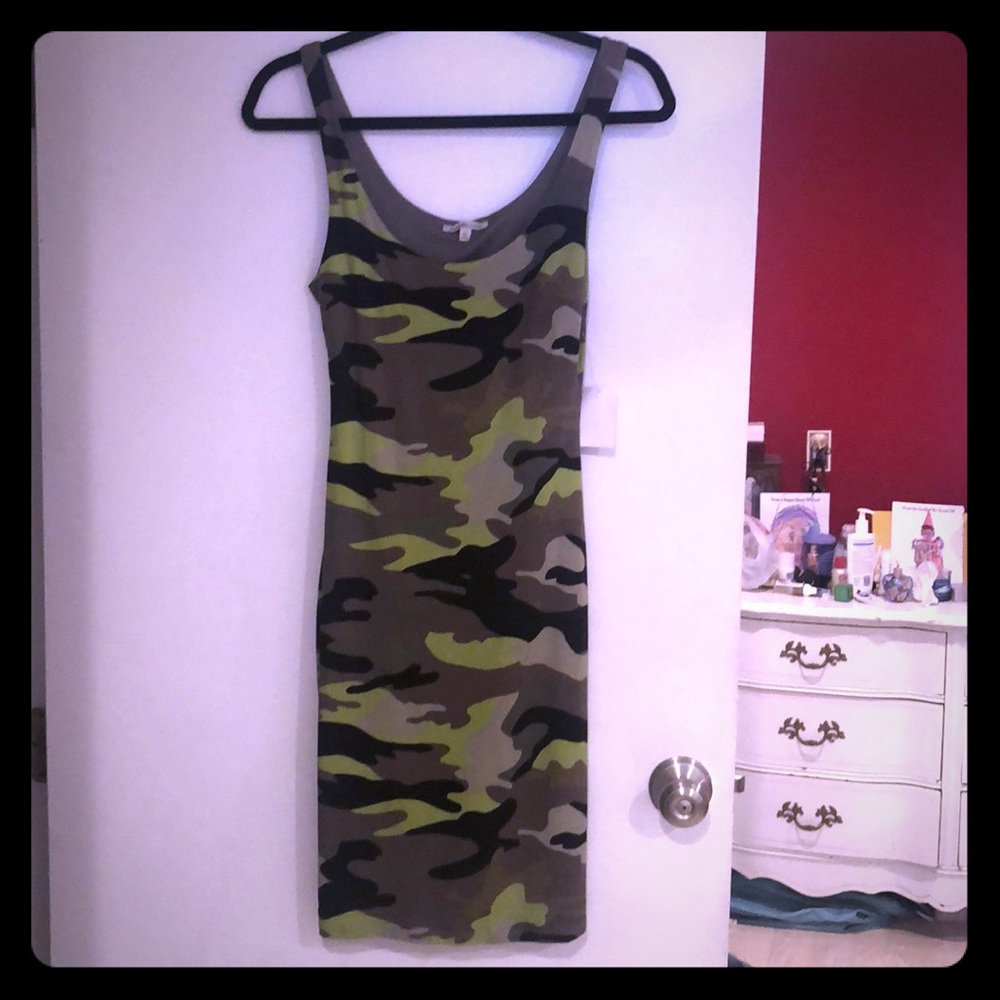 Army print soft dress